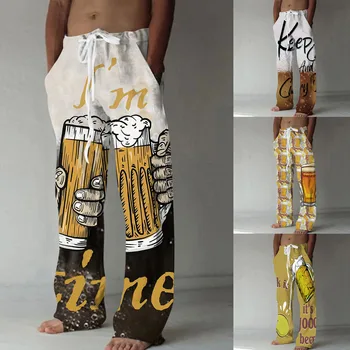 Мужские повседневные брюки Four Seasons с цифровым 3D принтом и поясом на шнурке, Повседневные мужские спортивные брюки, подарок мальчику из пены с эффектом памяти
