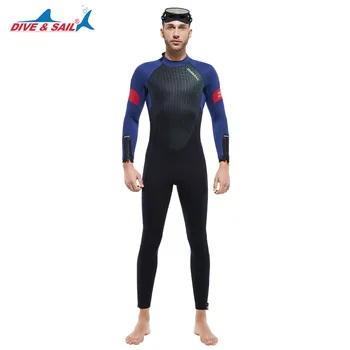 Мужской гидрокостюм 5 мм Полный костюм для подводного плавания с молнией сзади, цельный костюм для подводного плавания, серфинг, каякинг, гребля на каноэ, гидрокостюмы для холодной воды