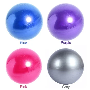 мяч для йоги 45 см красного, желтого, синего, зеленого, фиолетового, розового, серого, оранжевого цвета с воздушным насосом