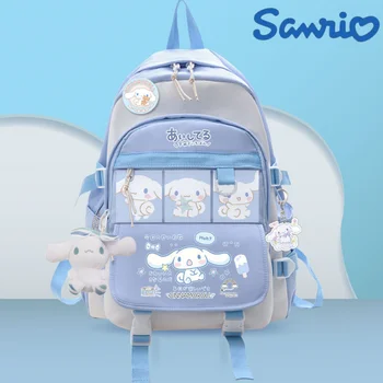 Новая плюшевая игрушка аниме Sanrio, рюкзак Cinnamoroll, Детский рюкзак для девочек и мальчиков, Черный, синий, Школьный ранец, Kawaii, Школьная Большая сумка, компьютер