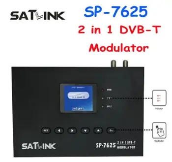 Оригинальный Satlink SP-7625 DVB-T Модулятор Маршрута DVB-T модулятор AV Маршрутизатора DM Модулятор DVB-T AV HD Цифровой радиочастотный модулятор 2 в 1
