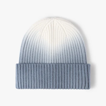 Осенне-зимние теплые толстые шапочки, покрывающие холодную шапочку из пряжи, модные мужские и женские уличные шапочки, защита ушей, вязаная шапка