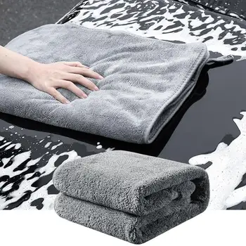 Полотенце для мытья автомобиля из микрофибры, универсальная чистящая ткань для сушки, высокое водопоглощение, очень мягкая ткань для аксессуаров для автомойки
