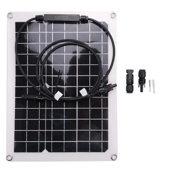 Портативная монокристаллическая солнечная панель мощностью 30 Вт, зарядное устройство для автомобильного аккумулятора 18 В RV