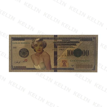 Прекрасная и сексуальная леди Мэрилин Монро, Золотые банкноты для поклонников мальчиков, отличные подарки