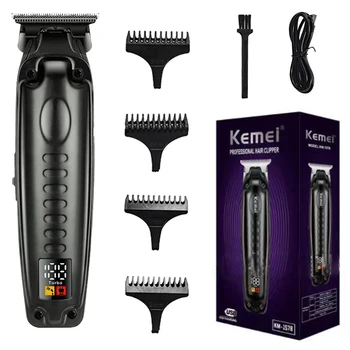 Профессиональная мужская парикмахерская Kemei для стрижки бороды, стрижка волос, уход за волосами, электрическая зарядка, парикмахерская машинка для стрижки волос