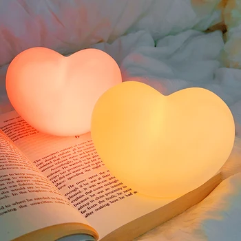 Светодиодный ночник Love Heart, Мини-лампа на батарейках, освещение домашней комнаты, украшения для свадебной вечеринки, Рождественские Подарки