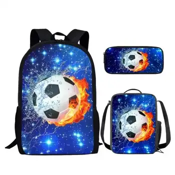 Спортивный футбольный рюкзак для мальчиков с сумками для ланча, пенал Galaxy, детский сад, Большой рюкзак-слинг, борцовский рюкзак