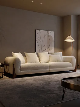 тканевый диван Японский итальянский диван из овечьей шерсти мебель для гостиной в стиле одиночества японский диван с ножками из орехового дерева диван высокого класса