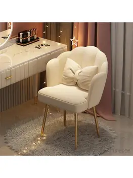 Туалетный столик стул для макияжа в спальне home girl cute net red ins Скандинавская спинка туалетный столик маникюрный стул